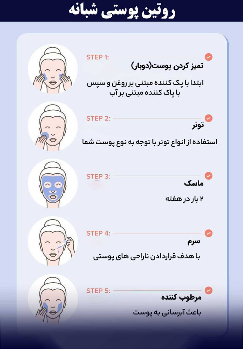 روتین پوستی شبانه