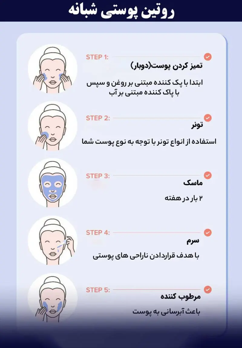 روتین پوستی شبانه