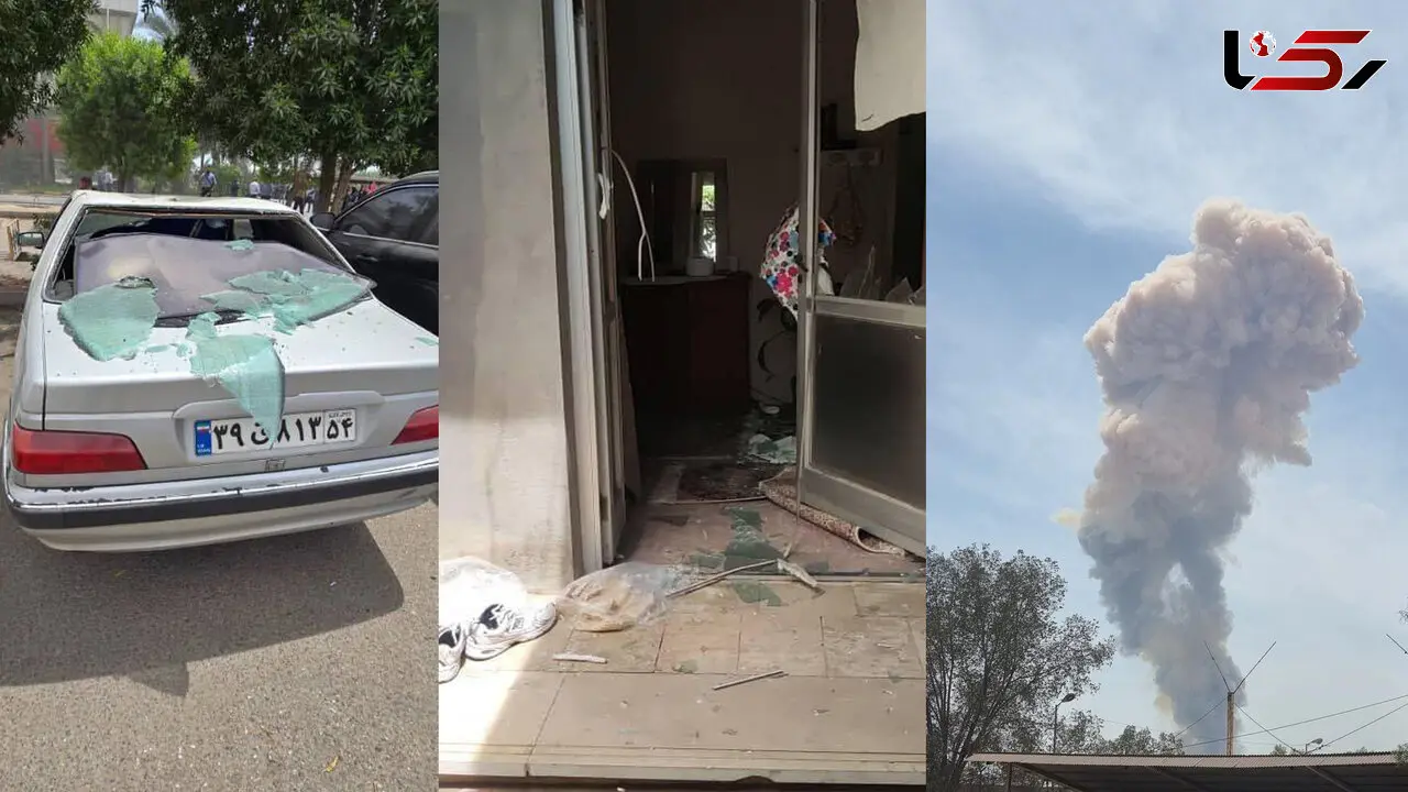 فیلم فرار  کامیون‌ها از بندر شهید رجایی بعد از انفجار هولناک  / انفجار در شعاع ۲ کیلومتری ساختمان اداری گمرک بوده است