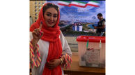 الهام حمیدی رای خود را به صندوق انداخت