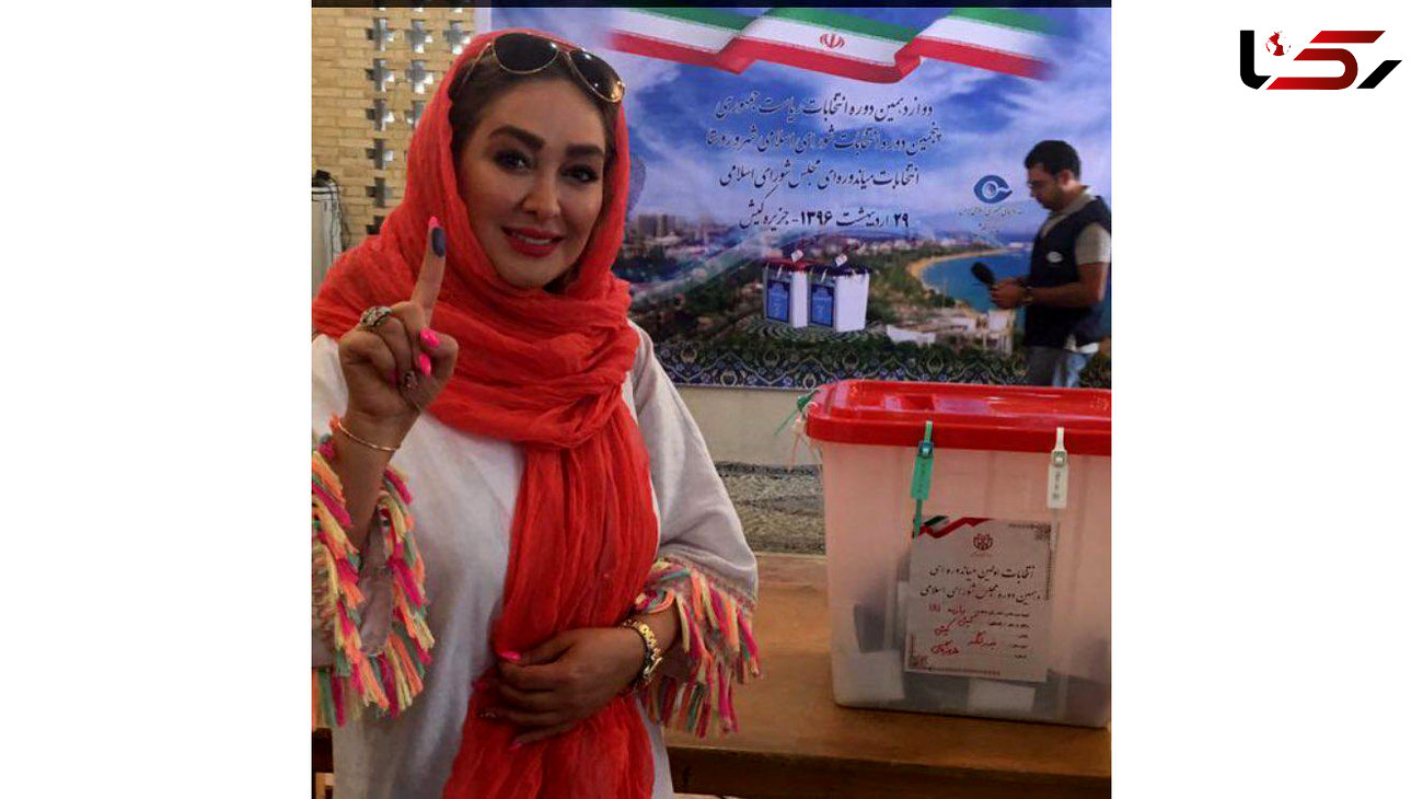 الهام حمیدی رای خود را به صندوق انداخت