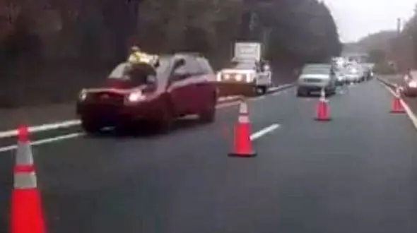 تصادف وحشتناک در بزرگراه + فیلم