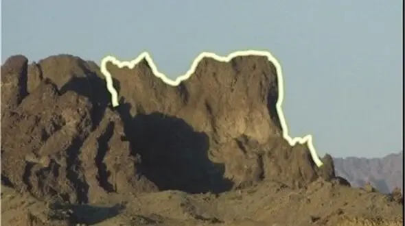 کوهی در سیستان و بلوچستان به شکل  نقشه ایران + عکس 