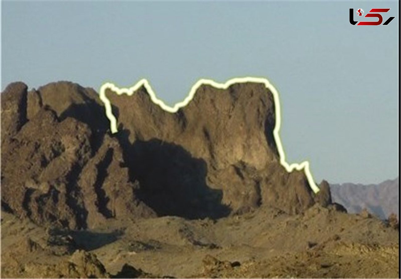 کوهی در سیستان و بلوچستان به شکل  نقشه ایران + عکس 