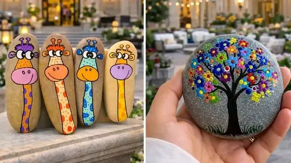 نقاشی روی سنگ های کوچک؛ خلق آثار هنری بی نظیر با 15 طرح الهام بخش