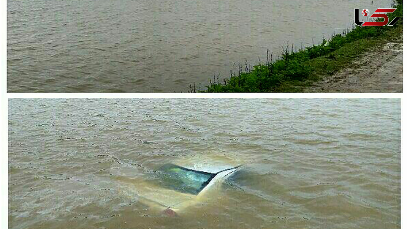 عکسی عجیب از خودروی تیبا  که غرق شده بود!