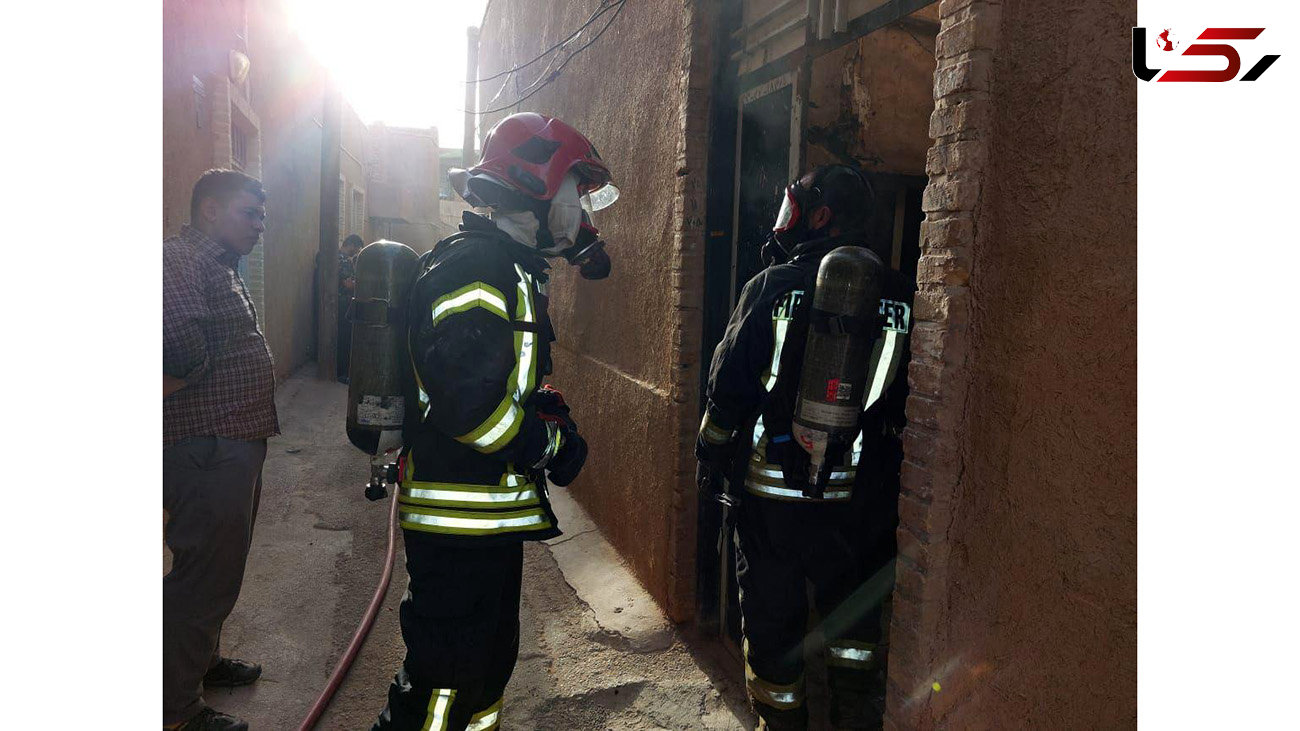 آتش سوزی یک خانه در یزد