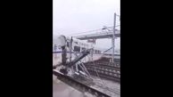 فیلم خروج وحشتناک قطار از ریل ! / فقط یک مصدوم چون در ایران نبود !