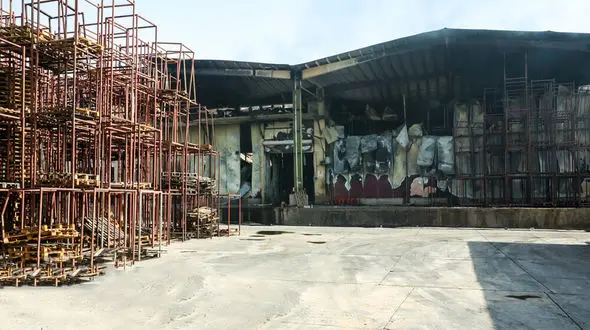 6 عکس از عملیات مهار آتش سوزی شهرک صنعتی یزد + جزییات