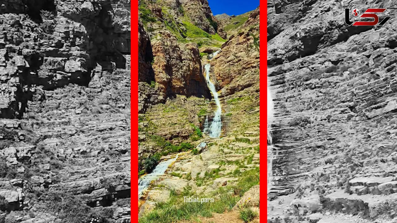 فیلم لحظه دیدن آبشار سیاه چشمان در چالوس