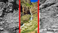 فیلم لحظه دیدن آبشار سیاه چشمان در چالوس