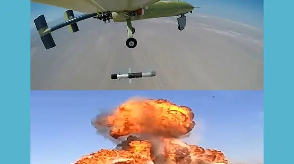 شلیک موشک الماس از پهپاد ابابیل و انهدام اهداف سطحی +عکس