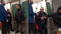 فیلم / لحظه موبایل قاپی در مترو و ضایع شدن دزد با رکب یک مسافر 
