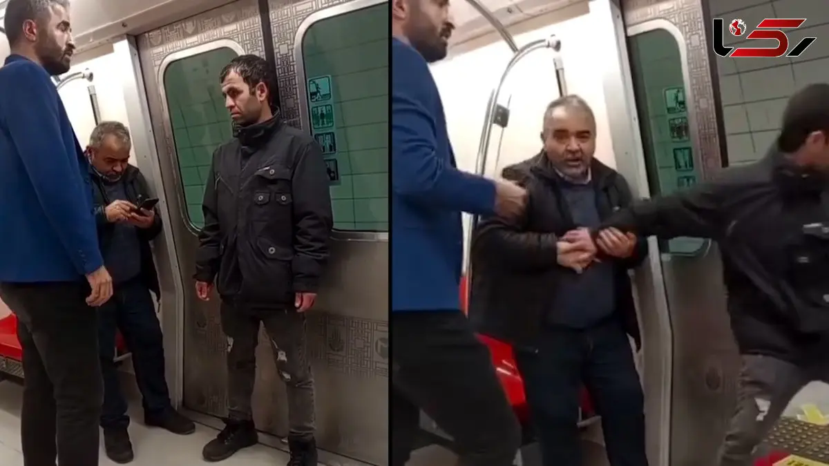 فیلم / لحظه موبایل قاپی در مترو و ضایع شدن دزد با رکب یک مسافر 