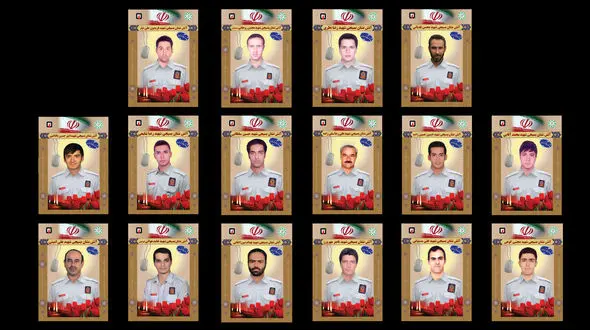 اسامی و تصاویر 16 شهید آتش نشانی حادثه ساختمان پلاسکو در یک قاب / روحشان شاد