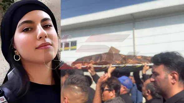 فیلم تشییع پیکر الهه حسین نژاد در دارالسلام اسلامشهر + عکس