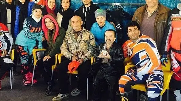 موتور سواری شهرزاد کمال زاده بازیگر زن تلویزیون در جمع ورزشکاران ایرانی +عکس
