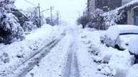 بارش برف در گردنه های بهرام آباد و قسطین لار آغاز شد
