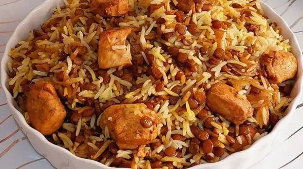 عدس پلوی گلستانی بهترین گزینه برای ناهار امروز