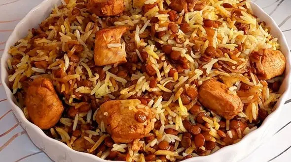 عدس پلوی گلستانی بهترین گزینه برای ناهار امروز