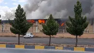 فیلم آتش‌سوزی گسترده در شرکت دارویی ساوه