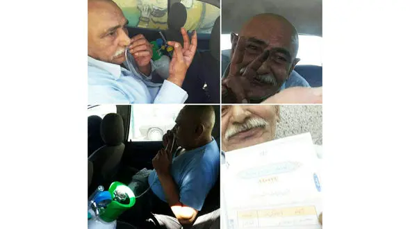 این مرد با کپسول اکسیژن برای رای دادن آمد+ عکس