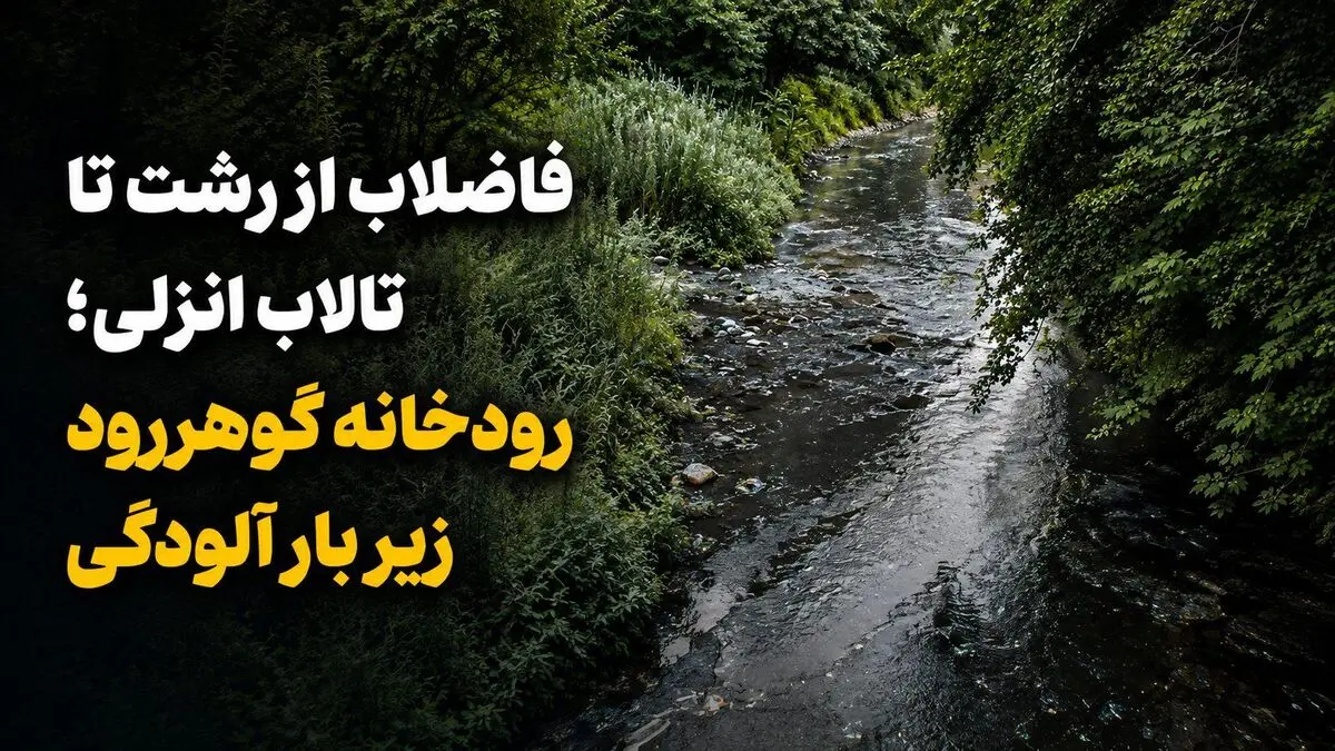 فاضلاب از رشت تا تالاب انزلی؛ رودخانه گوهررود زیر بار آلودگی
