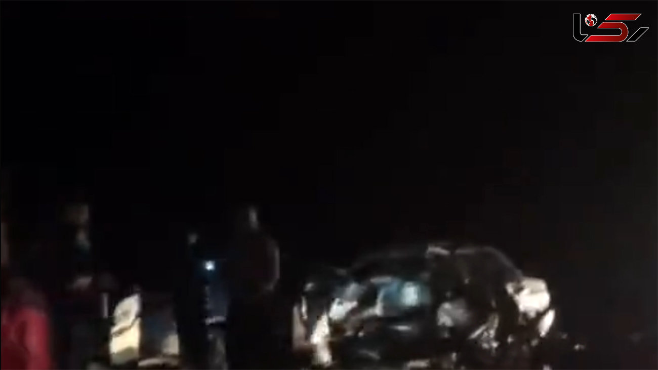 6 کشته و زخمی در تصاف تیبا و پراید در جاده کرمان + فیلم تلخ