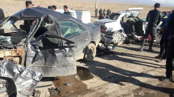 تصادف زنجیره ای مرگبار در جاده رشتخوار به تربت حیدریه 