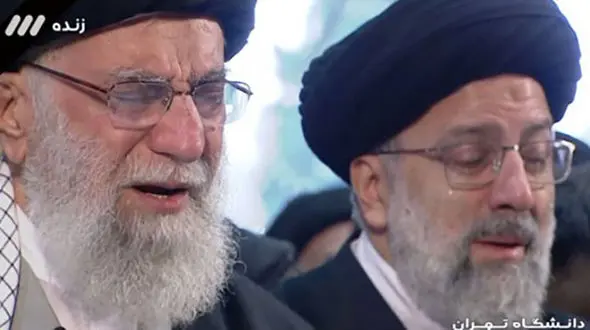 واکنش کاربران به اشک های رهبر انقلاب هنگام وداع با سردار شهید سلیمانی + عکس