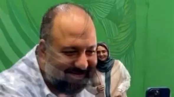 مات و مبهوت ماندن علی اوجی بعد از دیدن تندیس همسرش نرگس محمدی/ هنر دست شگفت انگیز یک مجسمه ساز ایرانی+ویدیو