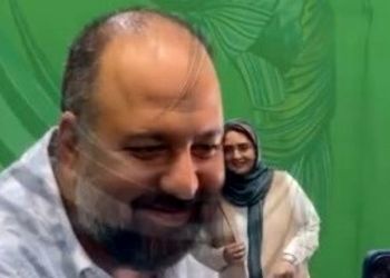 مات و مبهوت ماندن علی اوجی بعد از دیدن تندیس همسرش نرگس محمدی/ هنر دست شگفت انگیز یک مجسمه ساز ایرانی+ویدیو