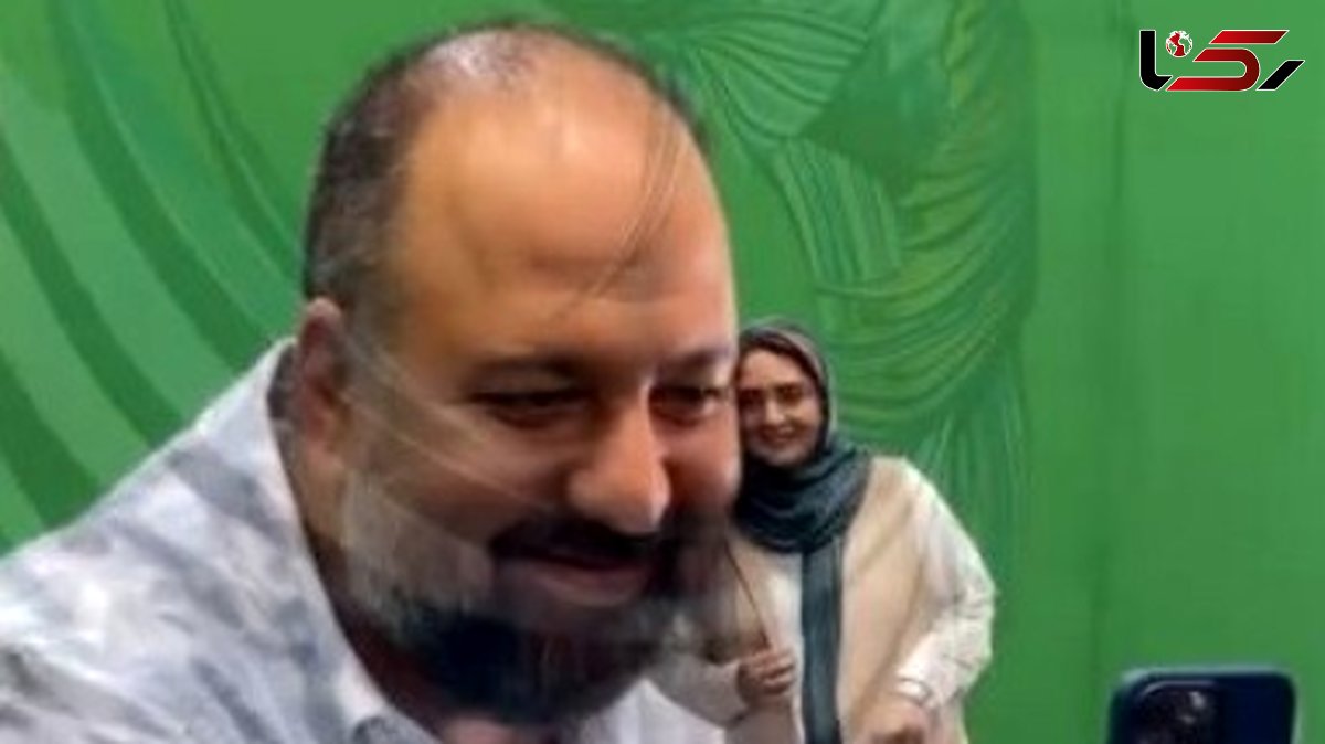 مات و مبهوت ماندن علی اوجی بعد از دیدن تندیس همسرش نرگس محمدی/ هنر دست شگفت انگیز یک مجسمه ساز ایرانی+ویدیو