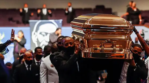 جورج فلوید به خاک سپرده شد + فیلم مراسم خاکسپاری