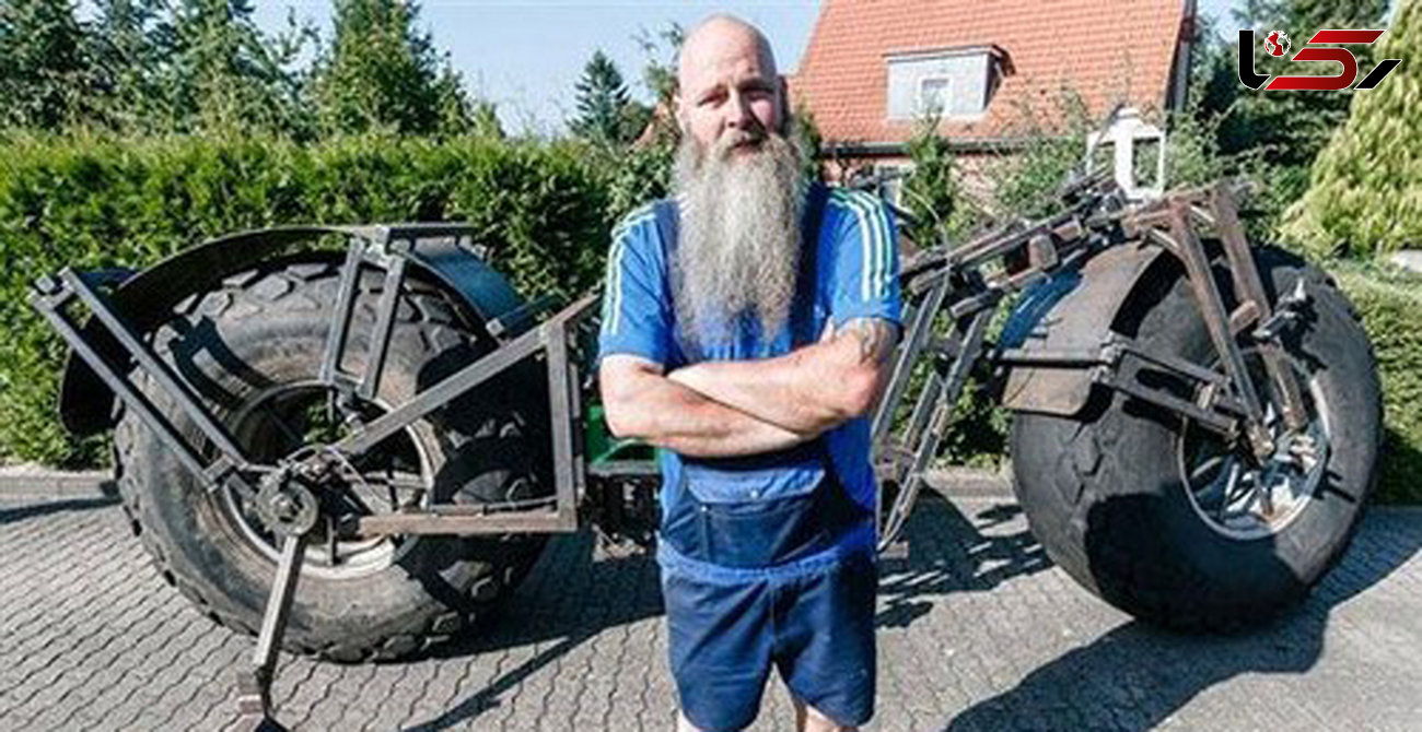 این پیرمرد سنگین ترین دوچرخه جهان را رکاب زد+عکس