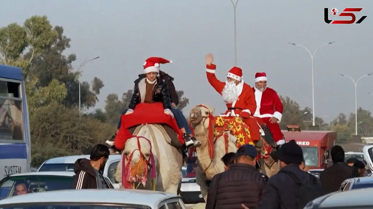 فیلم شترسواری و اسکی بازی بابانوئل ها