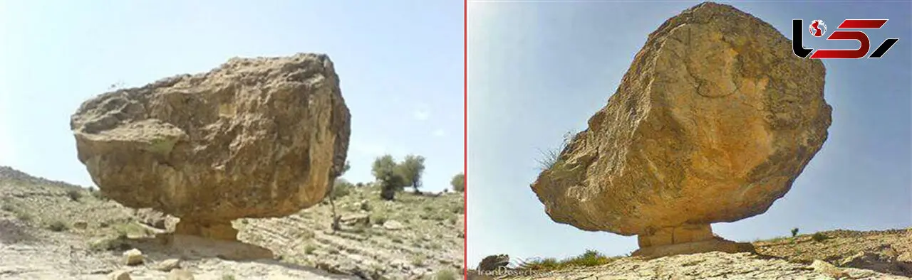 سنگ معلق روی قله کوه !+عکس