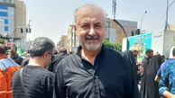 حضور رضا درویش در مراسم تشییع شهدای اقتدار ملی