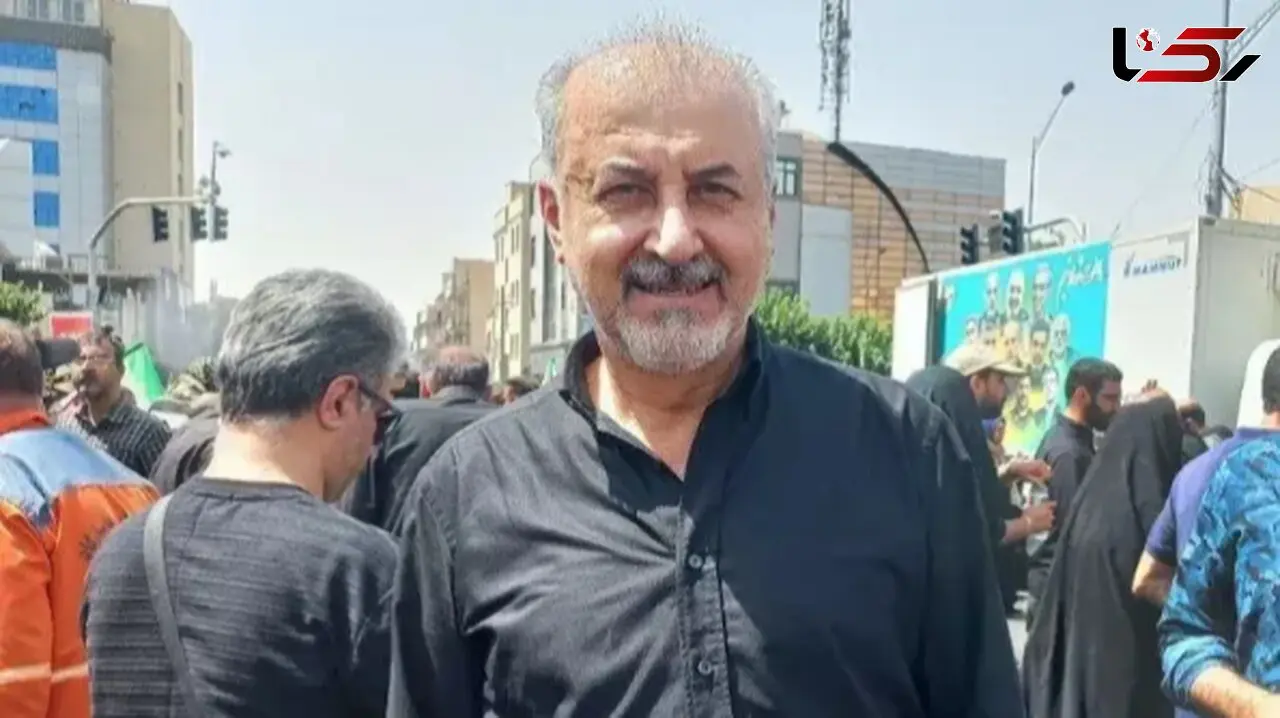 حضور رضا درویش در مراسم تشییع شهدای اقتدار ملی