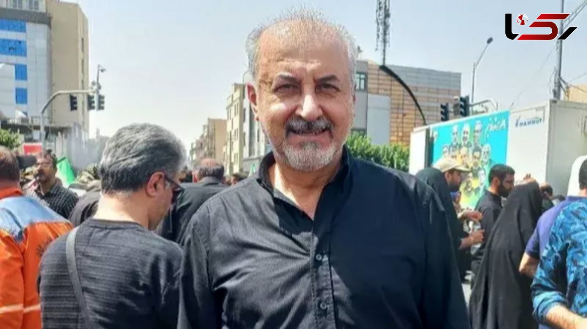حضور رضا درویش در مراسم تشییع شهدای اقتدار ملی