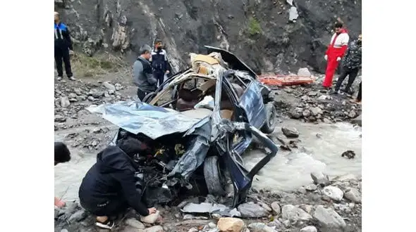 سقوط مرگبار سمند به در گلستان  