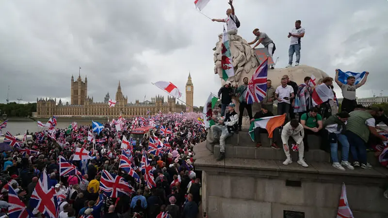 Far-right anti-immigration protests in London1