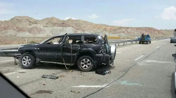 9 کشته و زخمی در واژگونی شاسی بلند لاکچری در اتوبان پیامبر تبریز + عکس