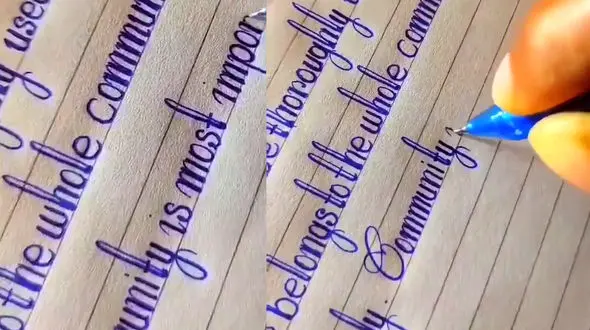 ببینید / زیباترین دستخط دنیا برای یک دانش آموز ۱۴ ساله هندی + فیلم