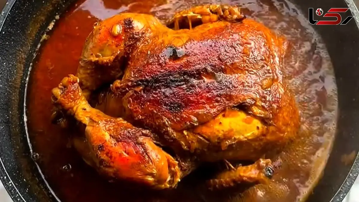 طرز پخت مرغ شکم پر قابلمه‌ای / فیلم