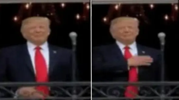 وقتی رئیس‌جمهور آمریکا احترام به سرود ملی را فراموش می‌کند! + فیلم