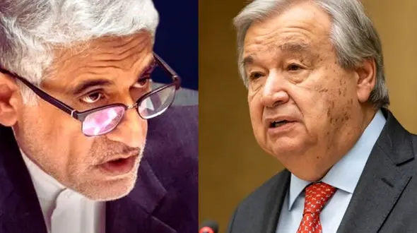 دیدار ایروانی با دبیرکل سازمان ملل در پی تجاوز اسرائیل