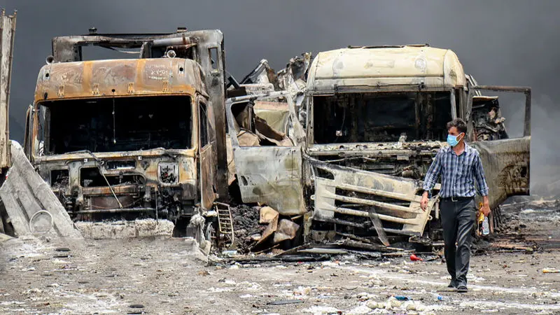 انفجار در بندر شهید رجایی بندرعباس (8)