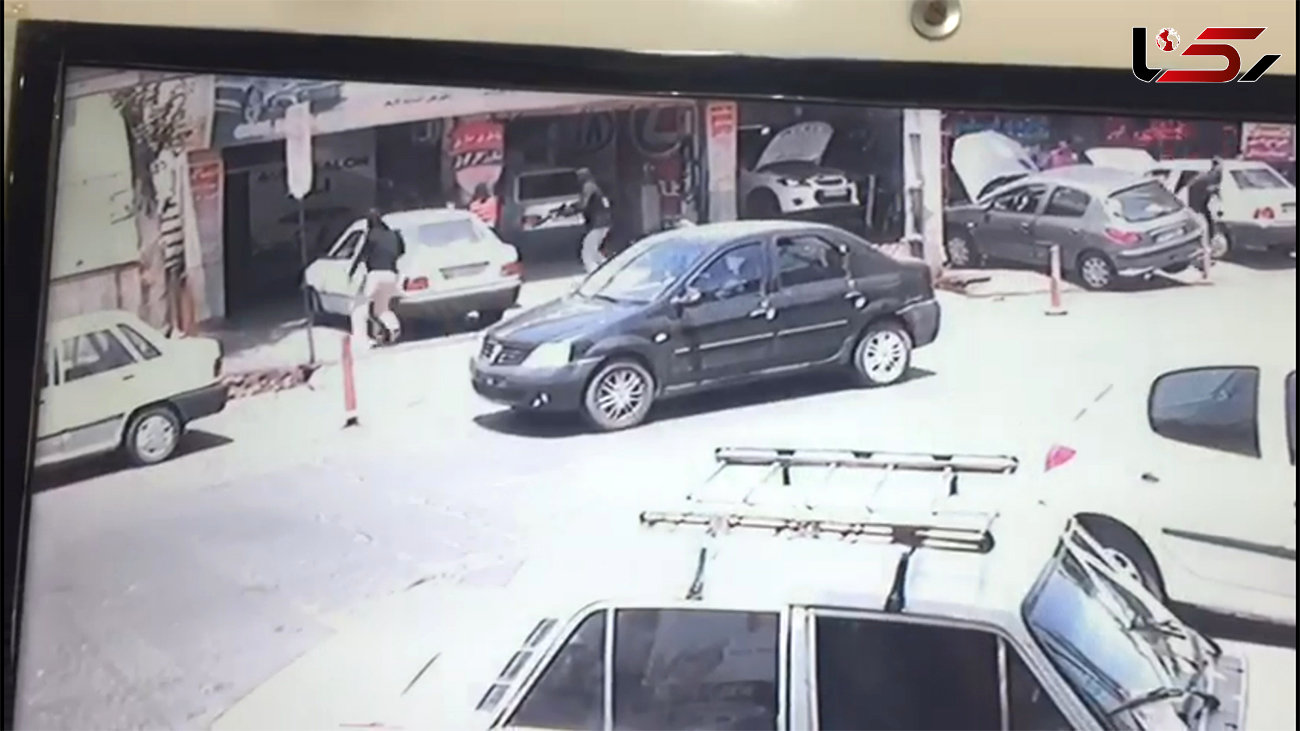 فیلم تیراندازی مرگبار در مغازه تعویض روغنی کرج / مردان مسلح نقاب داشتند + عکس