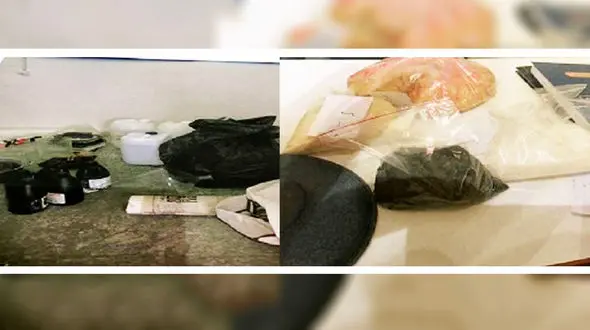 کشف راز  کارگاه مخفی در فردیس با ۲۰۲ کیلوگرم شیشه و مواد پیش ساز 